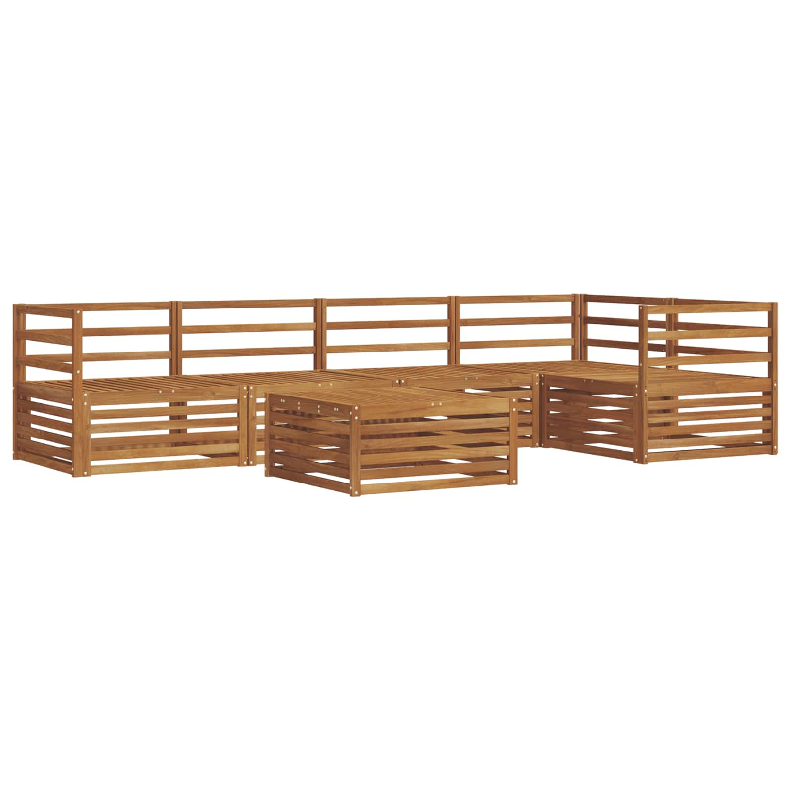 Set di divani da esterno 6 pcs Naturale | homemem39