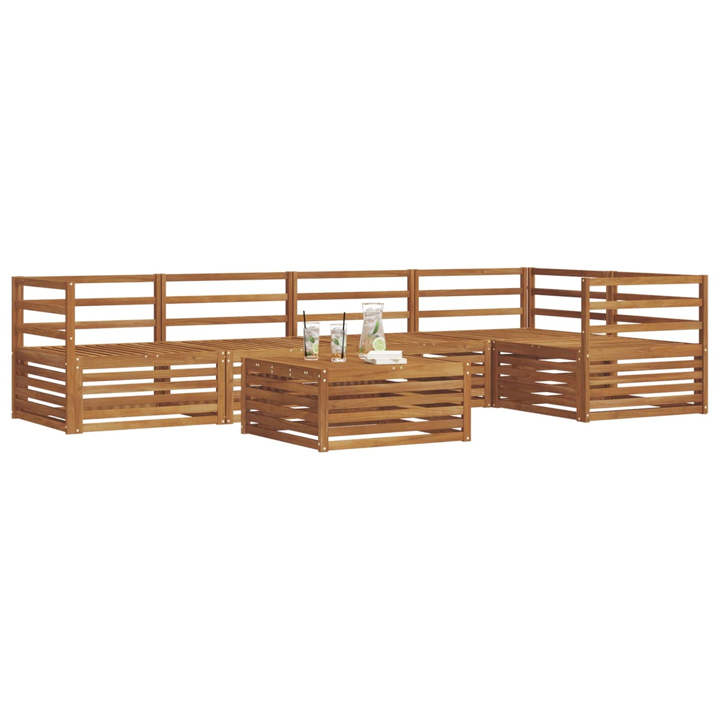 Set di divani da esterno 6 pcs Naturale | homemem39