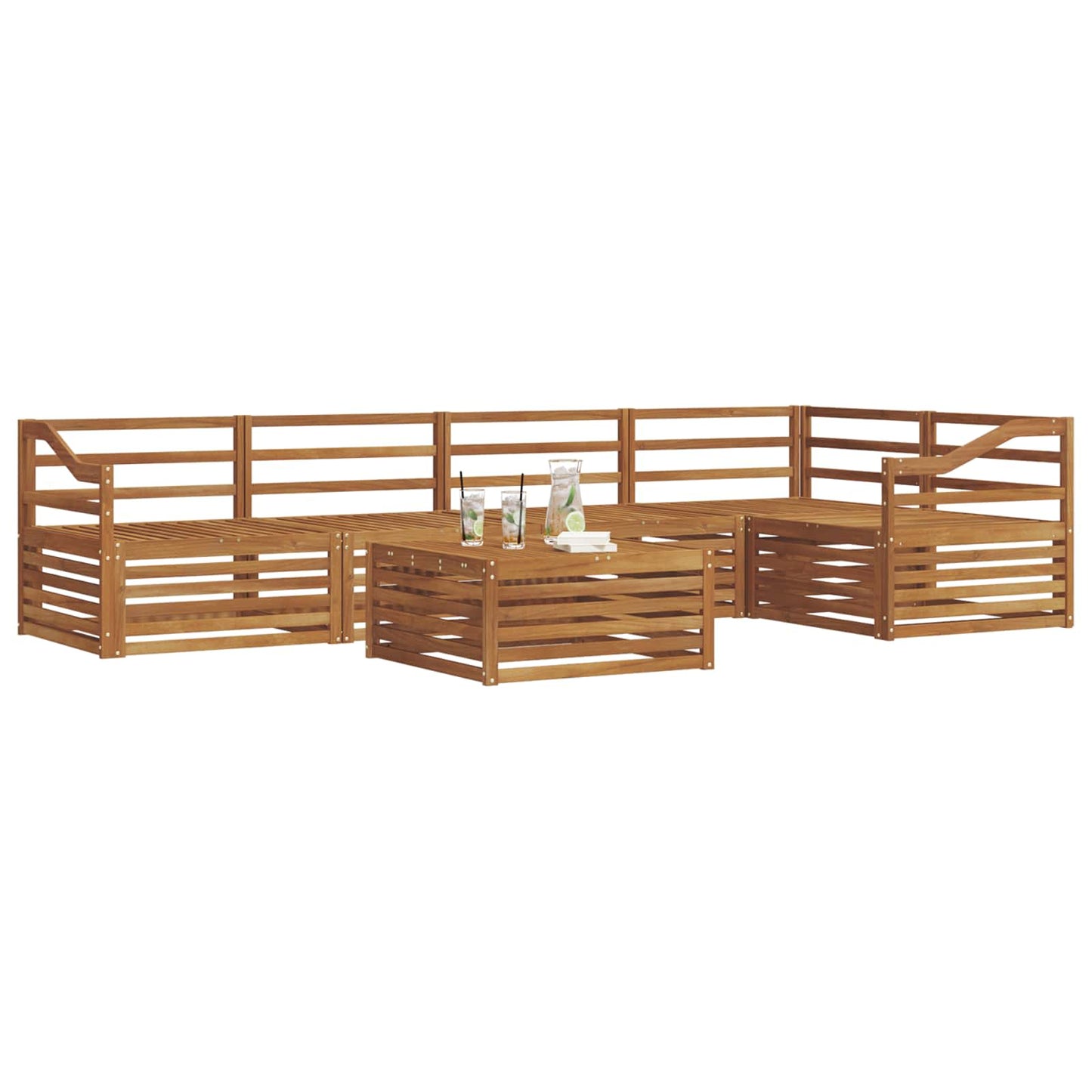 Set di divani da esterno 6 pcs Naturale | homemem39