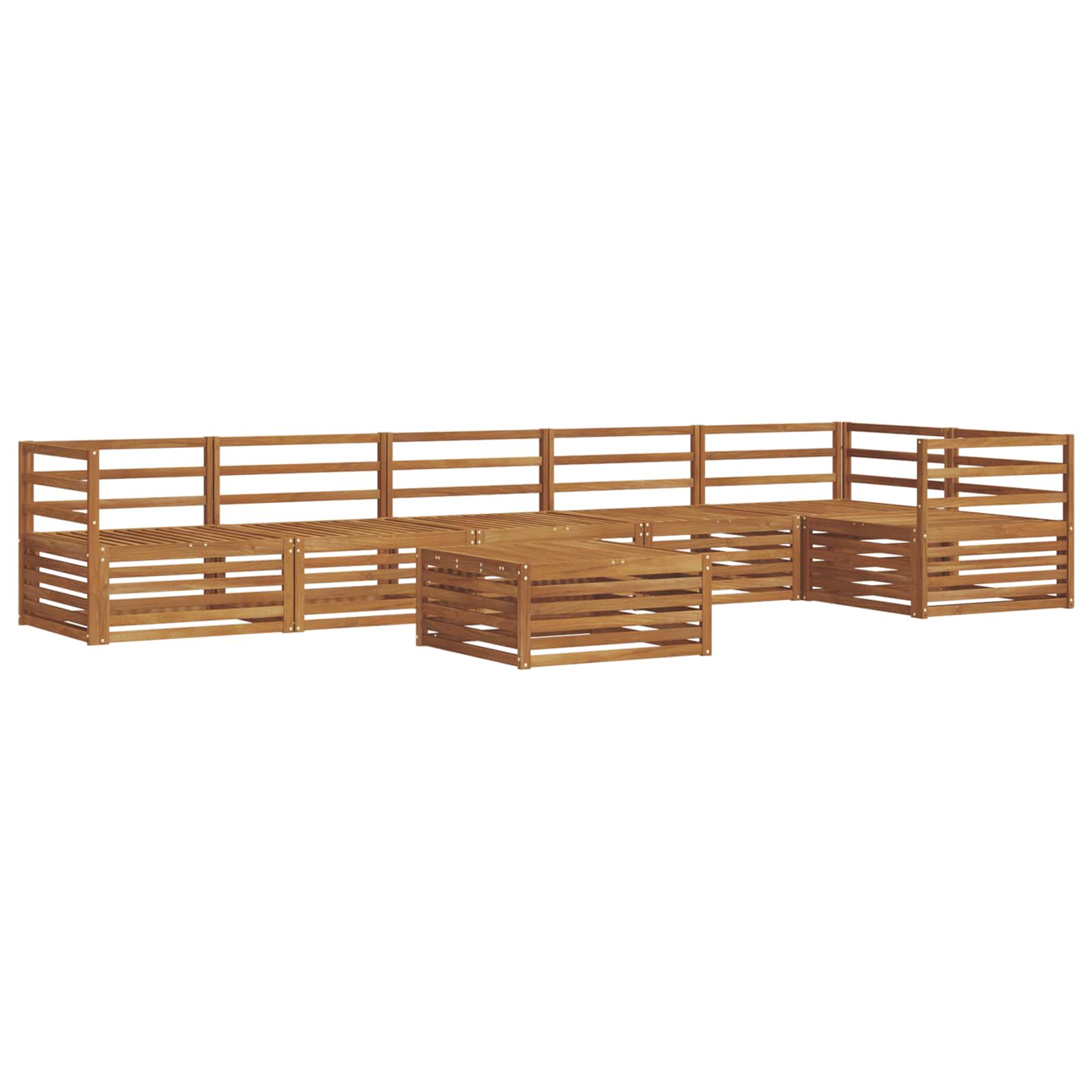 Set di divani da esterno 7 pcs Naturale | homemem39