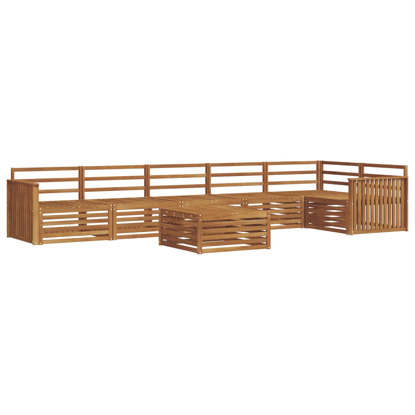 Set di divani da esterno 7 pcs Naturale | homemem39