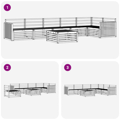 Set di divani da esterno 7 pcs Naturale | homemem39