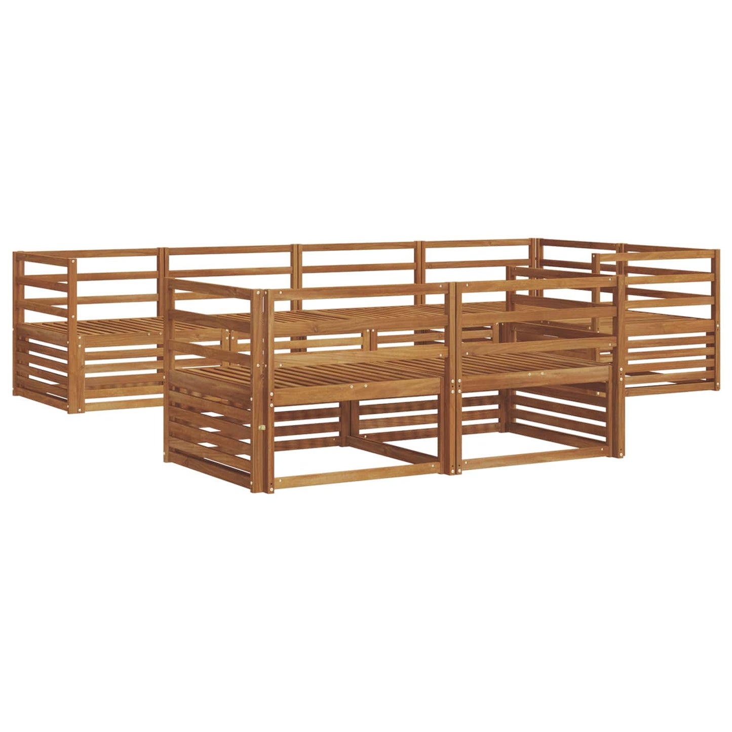 Set di divani da esterno 7 pcs Naturale
