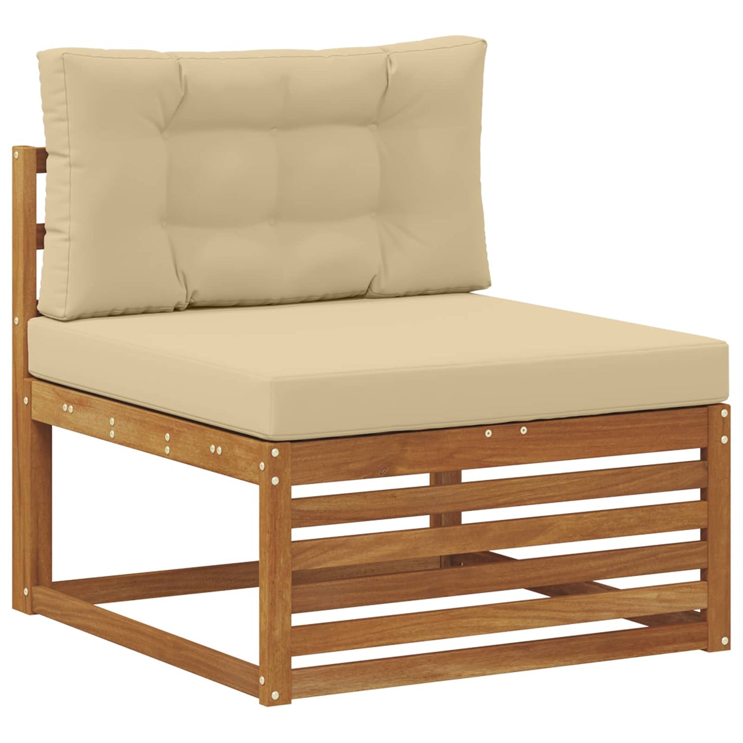 Set di divani da esterno con cuscino 7 pcs Naturale e Beige