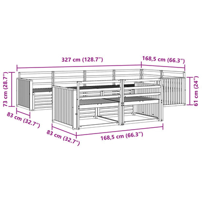 Set di divani da esterno 7 pcs Naturale | homemem39