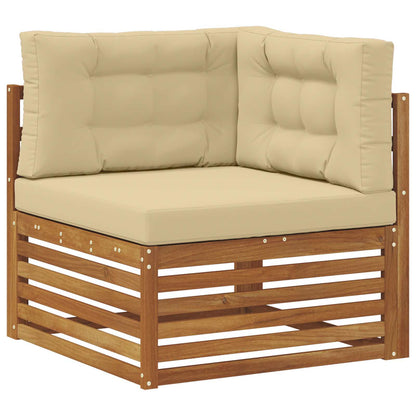 Set di divani da esterno con cuscino 7 pcs Naturale e Beige | homemem39