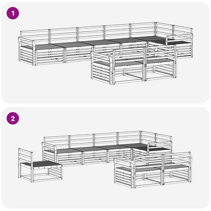 Set di divani da esterno 8 pcs Naturale | homemem39