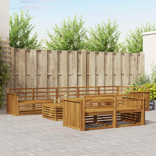 Set di divani da esterno 9 pcs Naturale | homemem39