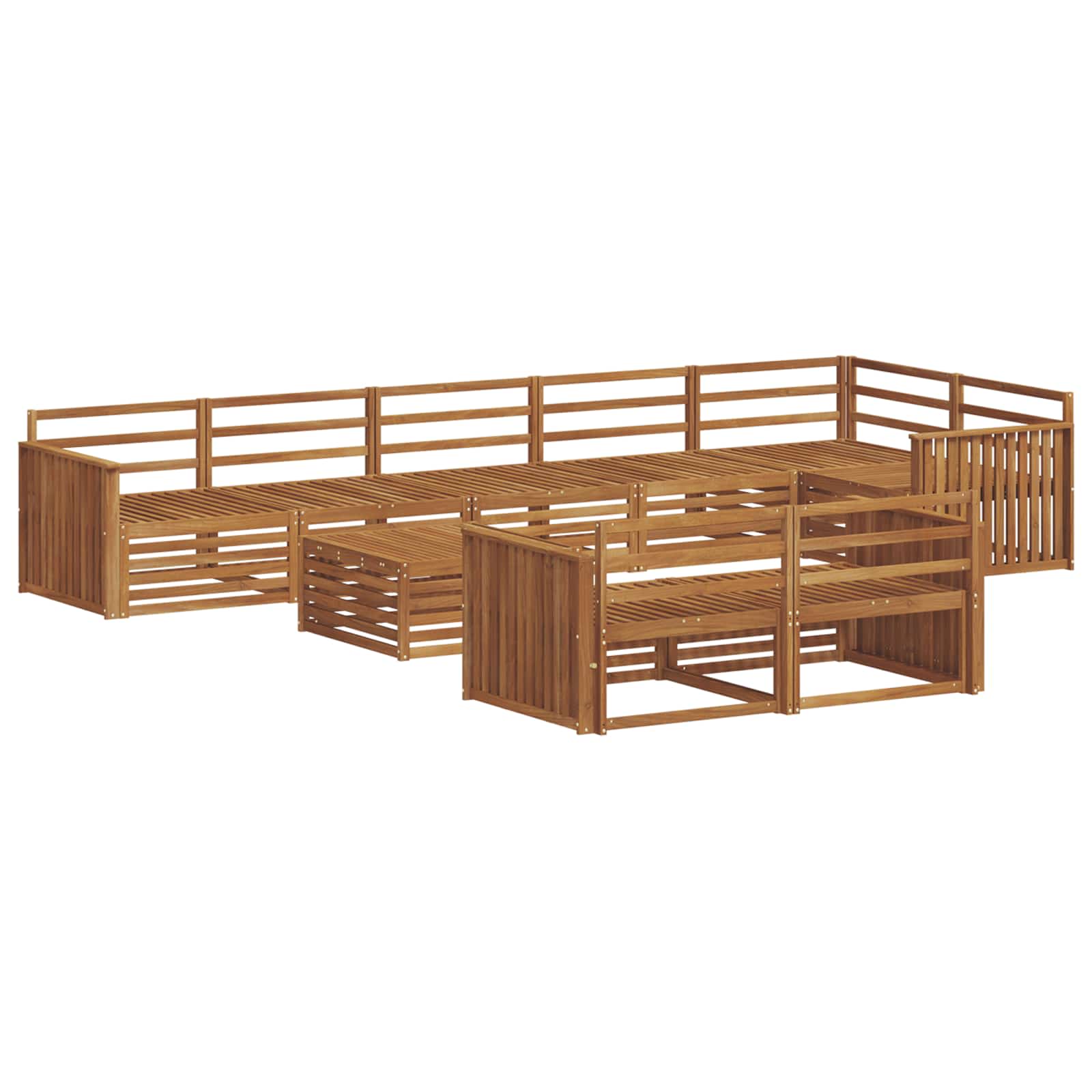 Set di divani da esterno 9 pcs Naturale | homemem39