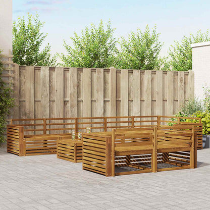 Set di divani da esterno 9 pcs Naturale