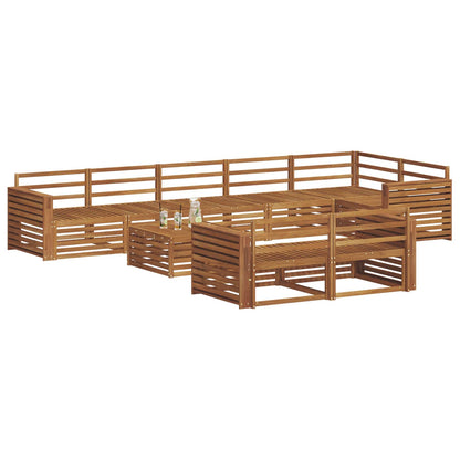 Set di divani da esterno 9 pcs Naturale | homemem39