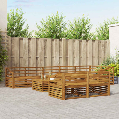 Set di divani da esterno 9 pcs Naturale