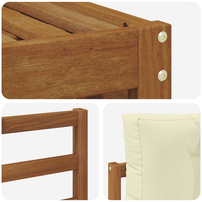 Set di divani da esterno con cuscino 6 pcs Naturale e Crema | homemem39
