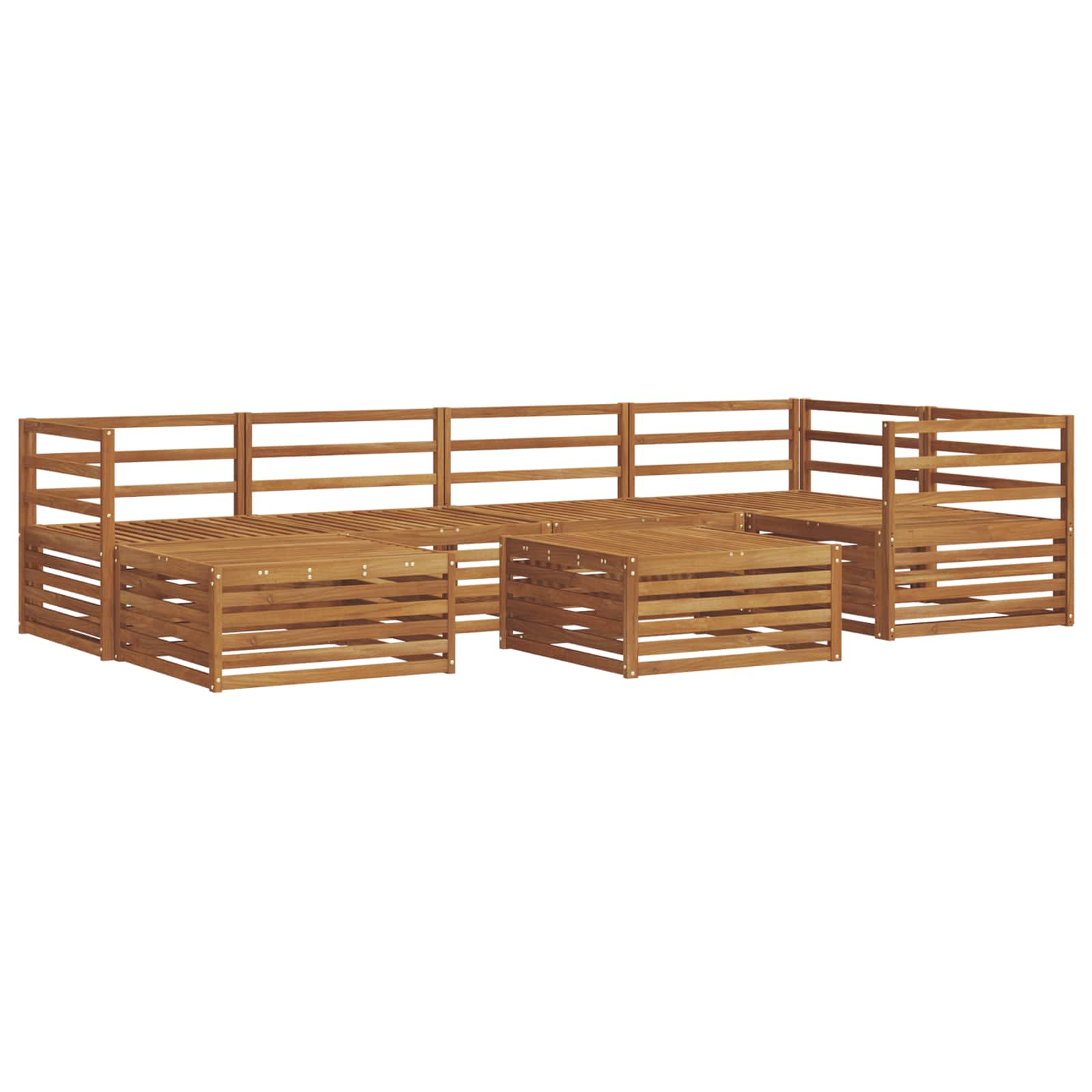 Set di divani da esterno 7 pcs Naturale | homemem39