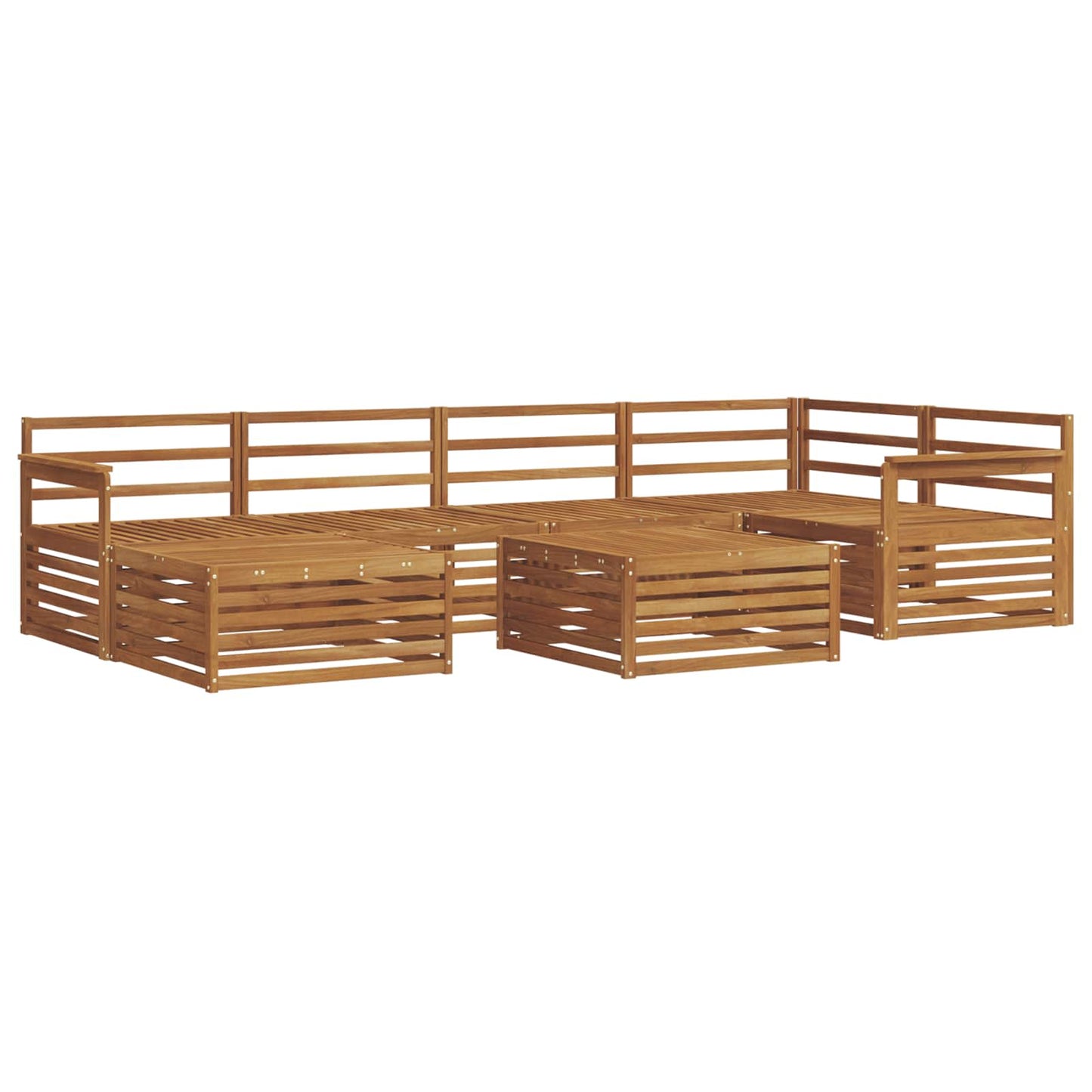 Set di divani da esterno 7 pcs Naturale | homemem39