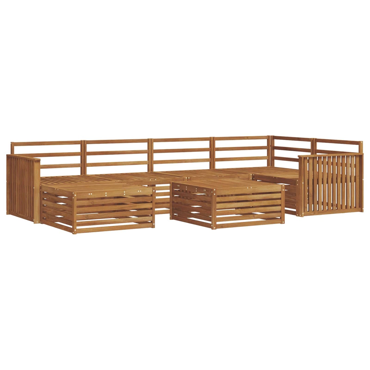 Set di divani da esterno 7 pcs Naturale | homemem39