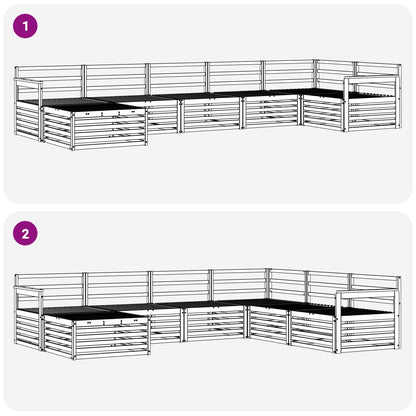 Set di divani da esterno 7 pcs Naturale | homemem39
