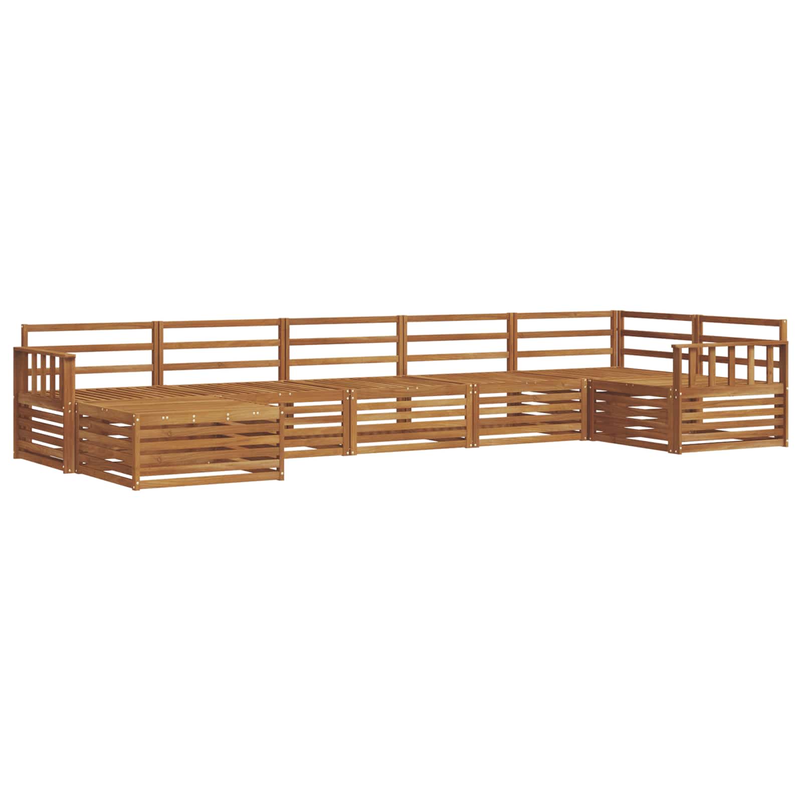 Set di divani da esterno 7 pcs Naturale | homemem39