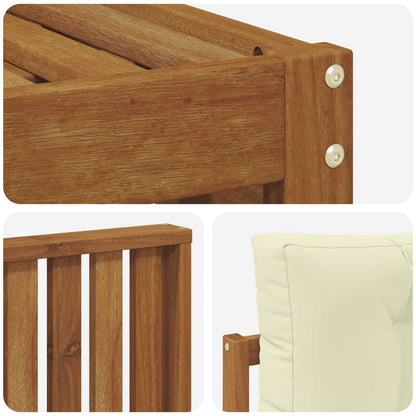 Set di divani da esterno con cuscino 7 pcs Naturale e Crema | homemem39