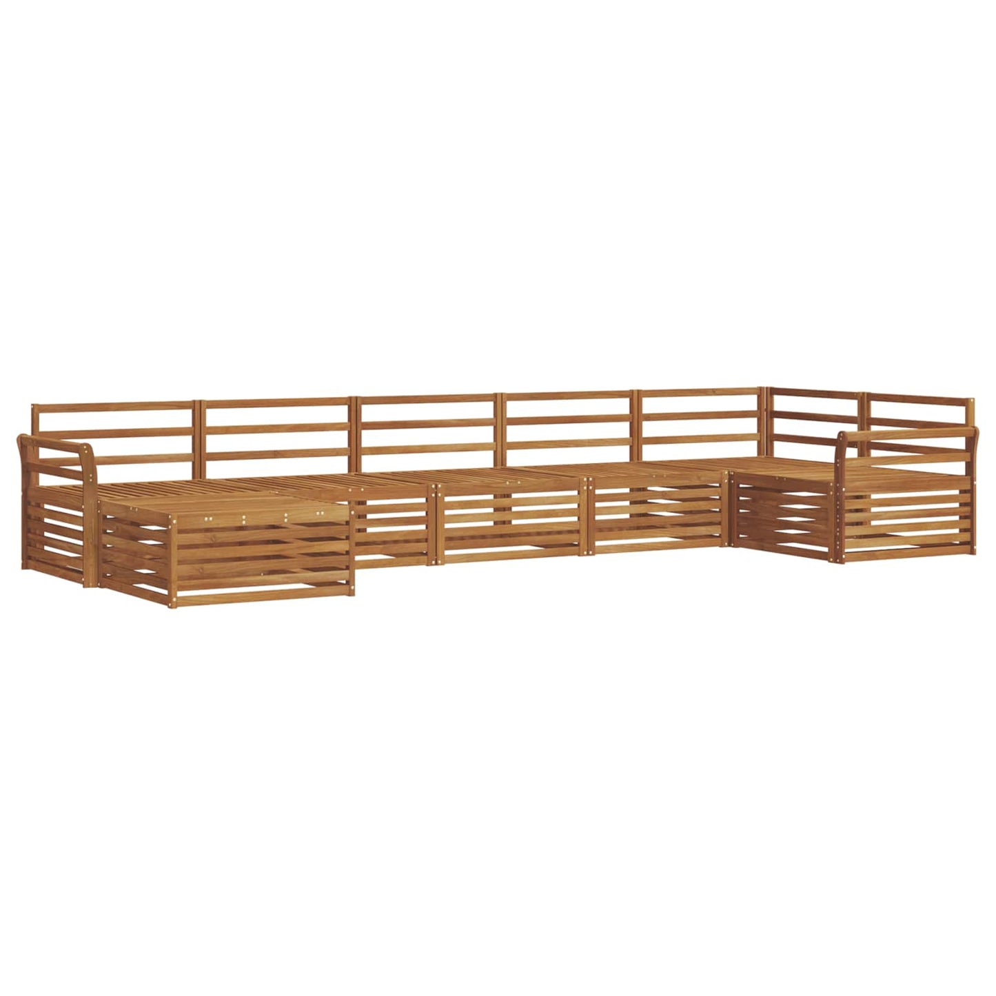 Set di divani da esterno 7 pcs Naturale | homemem39