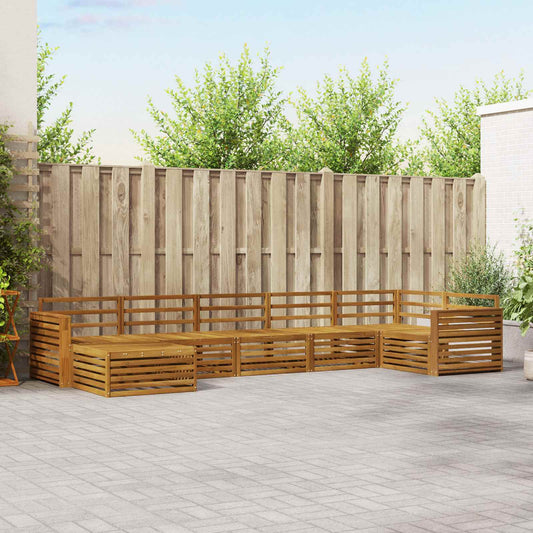 Set di divani da esterno 7 pcs Naturale