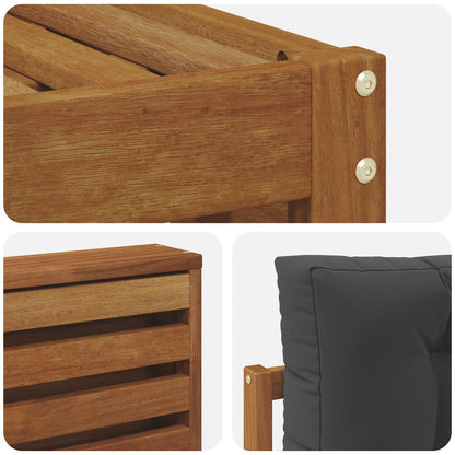 Set di divani da esterno con cuscino 7 pcs Naturale e Antracite | homemem39