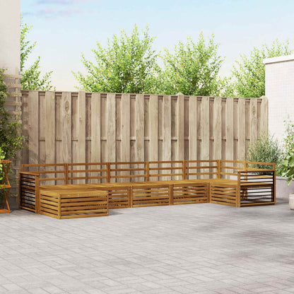 Set di divani da esterno 7 pcs Naturale
