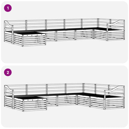 Set di divani da esterno 7 pcs Naturale | homemem39