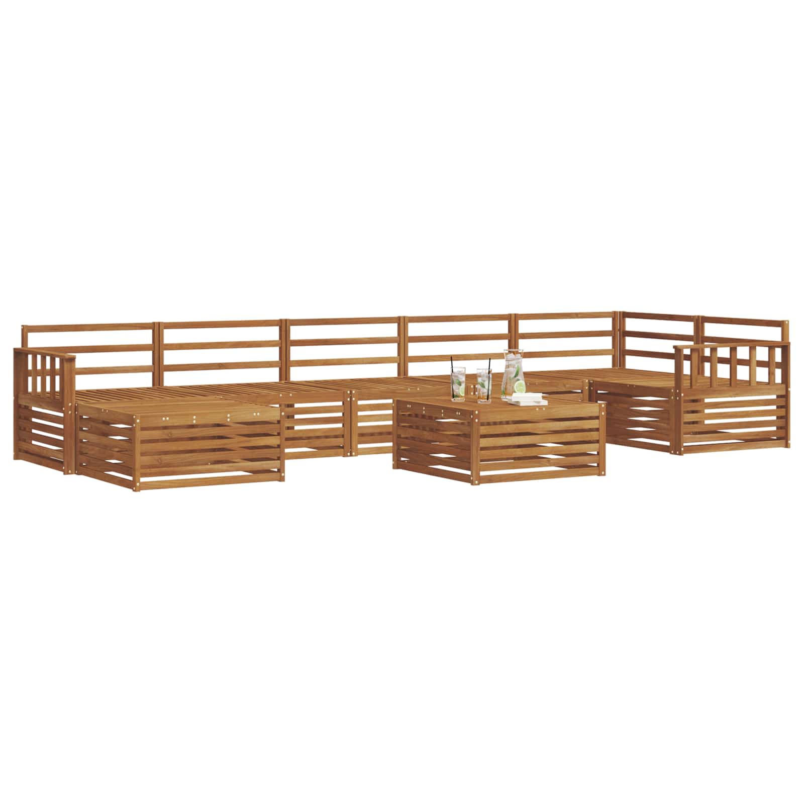 Set di divani da esterno 8 pcs Naturale | homemem39