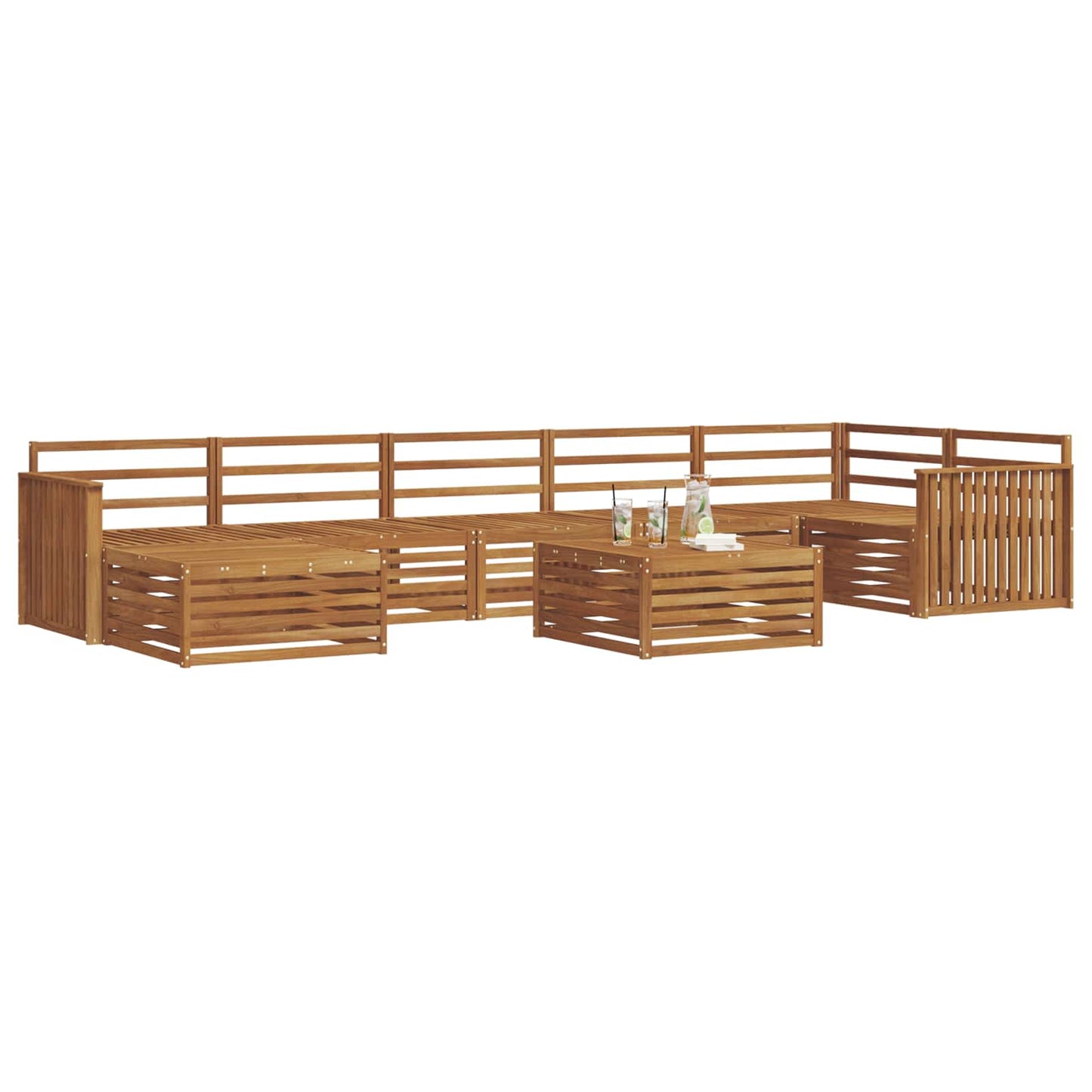 Set di divani da esterno 8 pcs Naturale