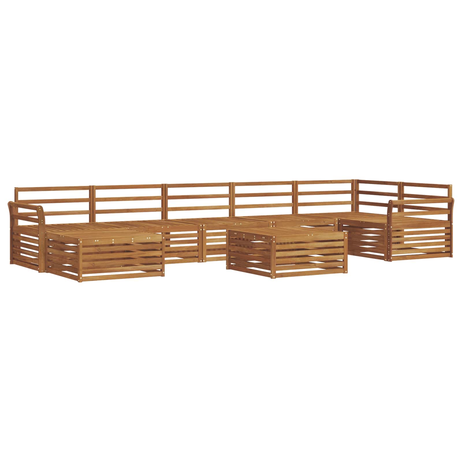 Set di divani da esterno 8 pcs Naturale | homemem39