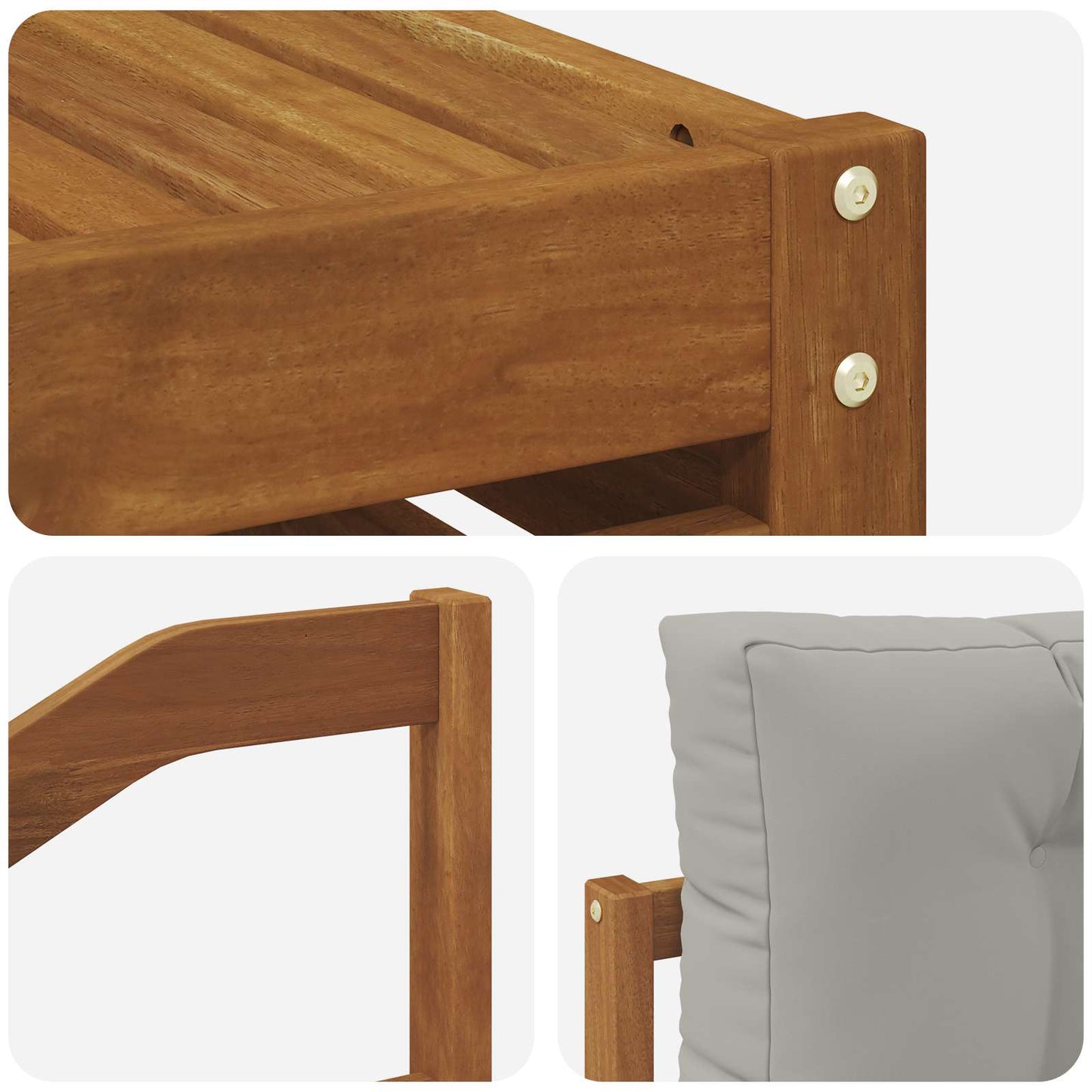 Set di divani da esterno 8 pcs Grigio Naturale e Chiaro | homemem39