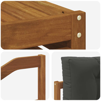 Set di divani da esterno con cuscino 8 pcs Naturale e Antracite | homemem39