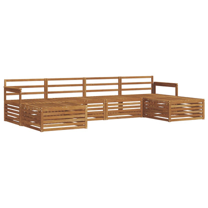 Set divani 6 pcs Naturale Legno di Acacia Massello | homemem39