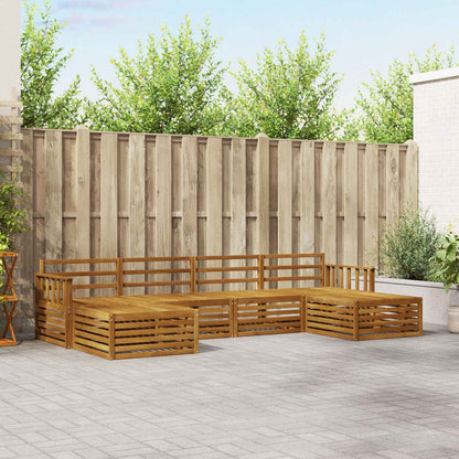 Set divani 6 pcs Naturale Legno di Acacia Massello