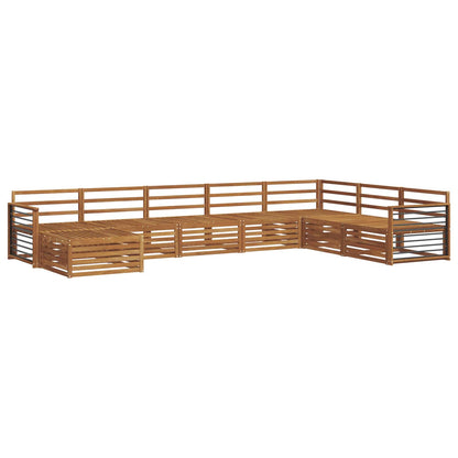 Set divani 8 pcs Naturale Legno di Acacia Massello