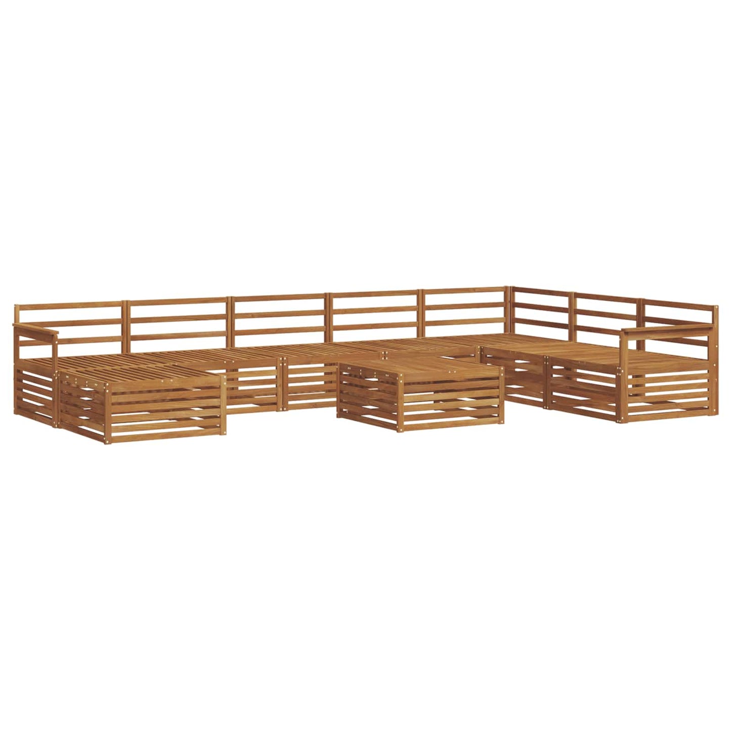 Set di divani da esterno 9 pcs Naturale | homemem39