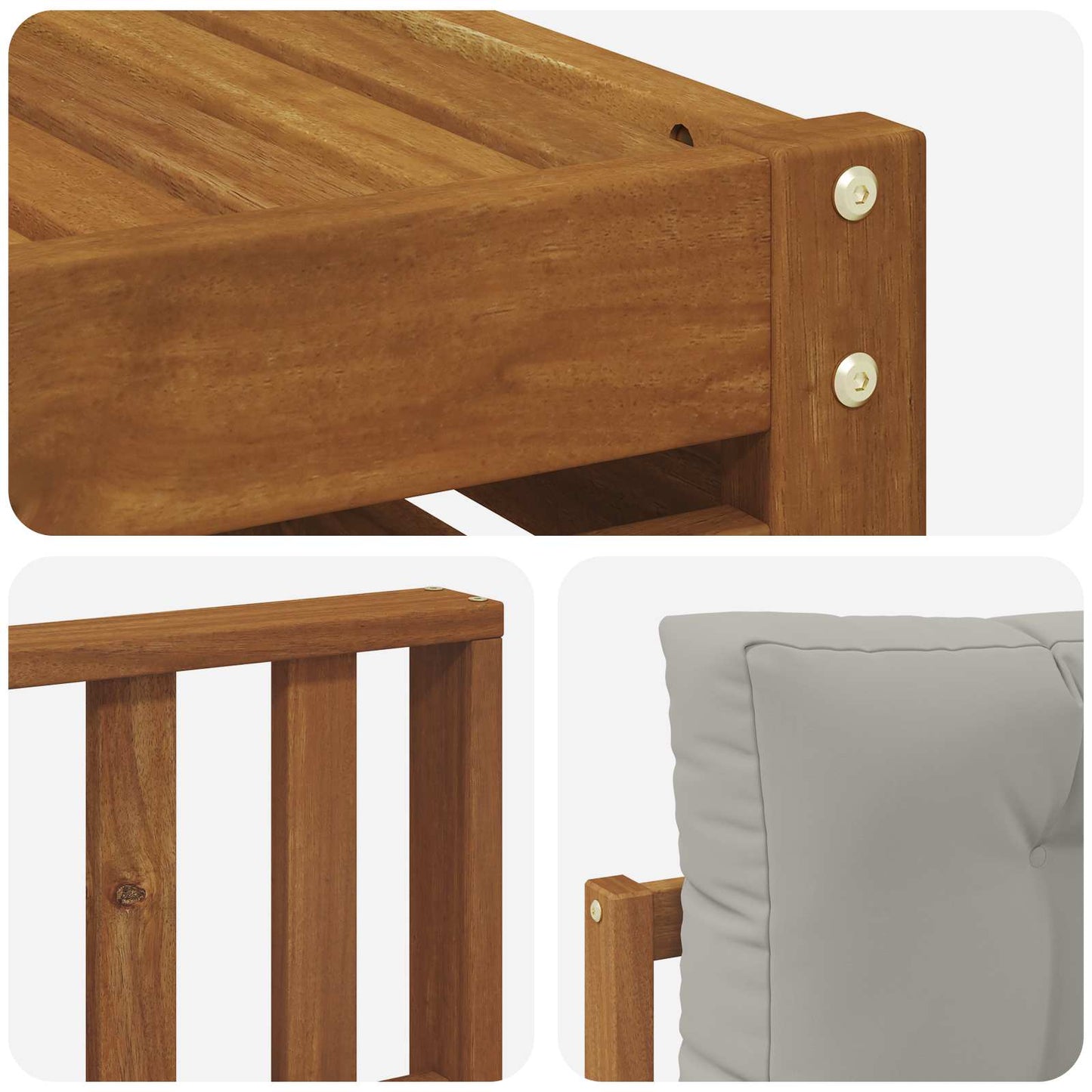 Set di divani da esterno 9 pcs Grigio Naturale e Chiaro | homemem39