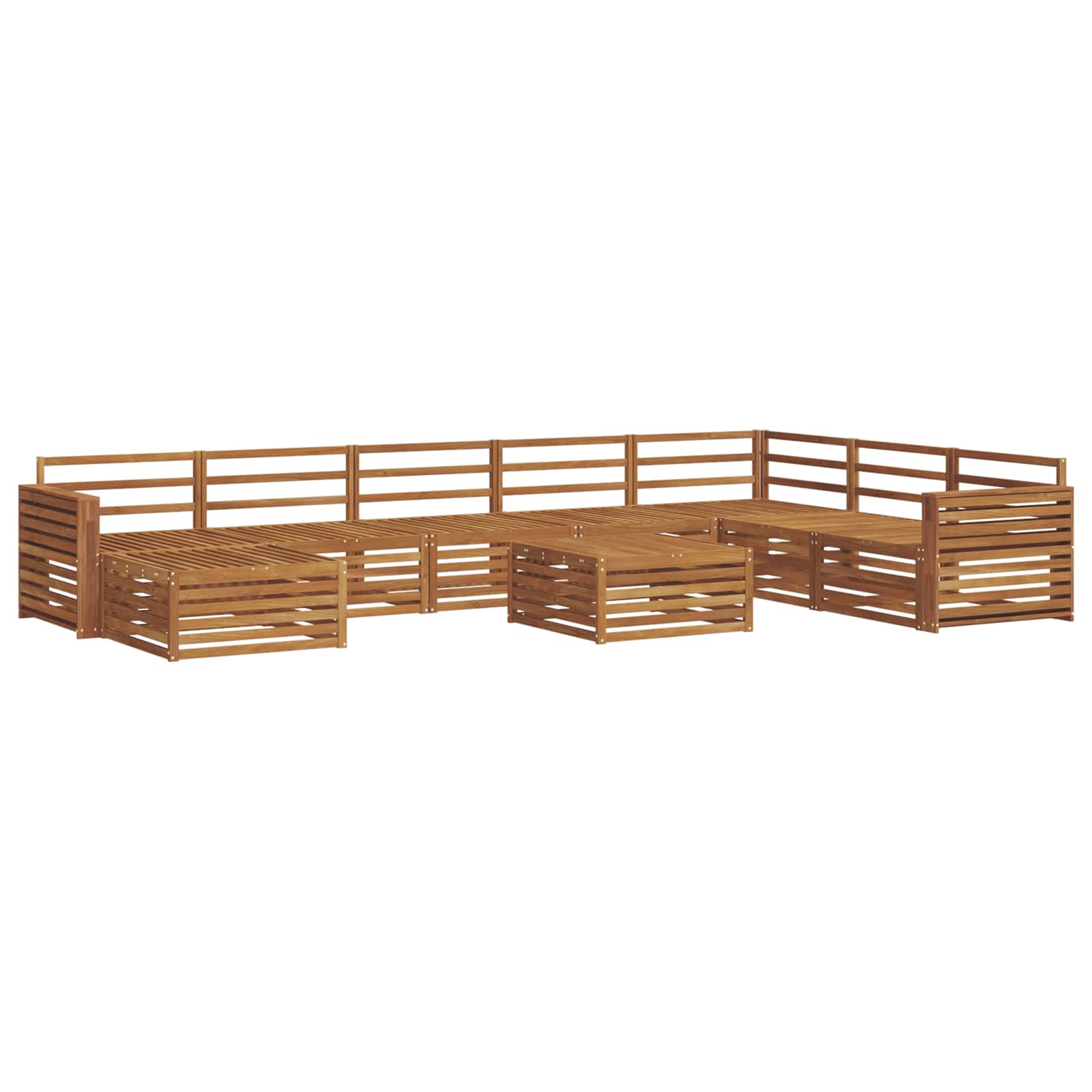 Set di divani da esterno 9 pcs Naturale | homemem39