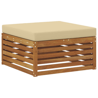 Set di divani da esterno con cuscino 9 pcs Naturale e Beige | homemem39