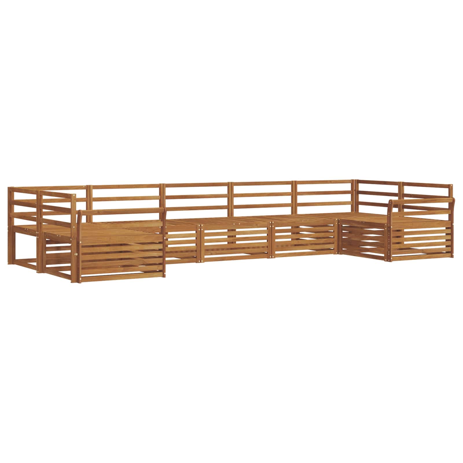 Set di divani da esterno 7 pcs Naturale | homemem39