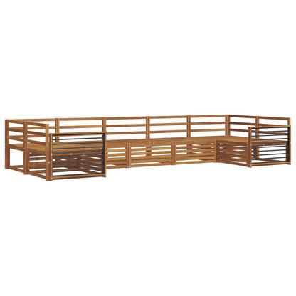 Set divani 7 pcs Naturale Legno di Acacia Massello