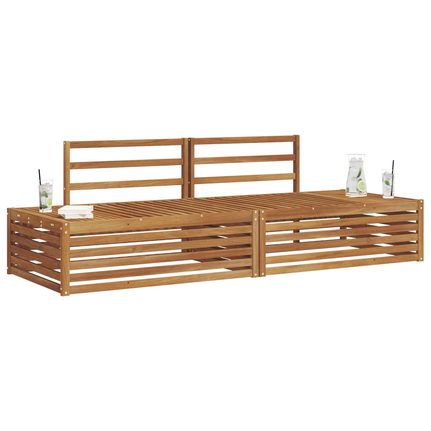 Set di divani da esterno Naturale 203,5 x 83 x 73 cm | homemem39