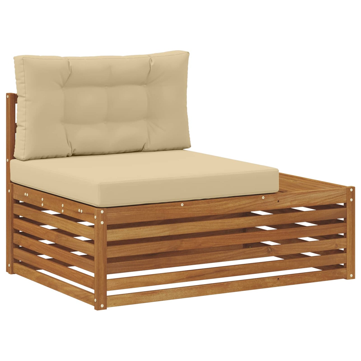 Set di divani da esterno con cuscino 6 Pezzo Naturale e Beige | homemem39