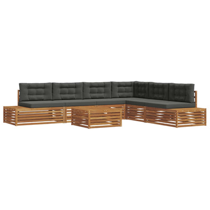 Set di divani da esterno 7 Pezzo Naturale e Antracite | homemem39