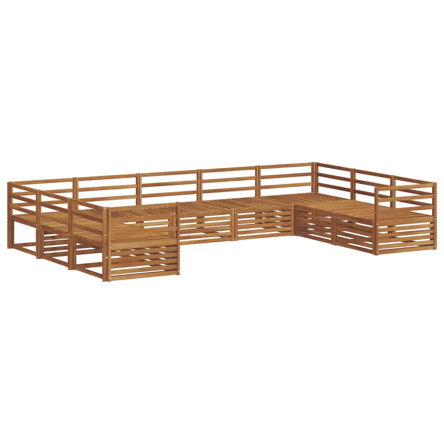 Set di divani da esterno 9 pcs Naturale