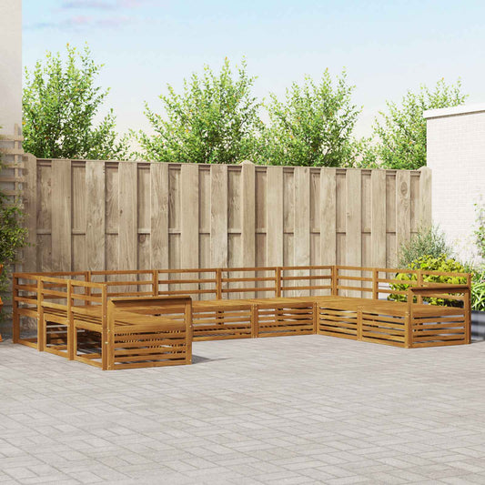 Set di divani da esterno 9 pcs Naturale | homemem39