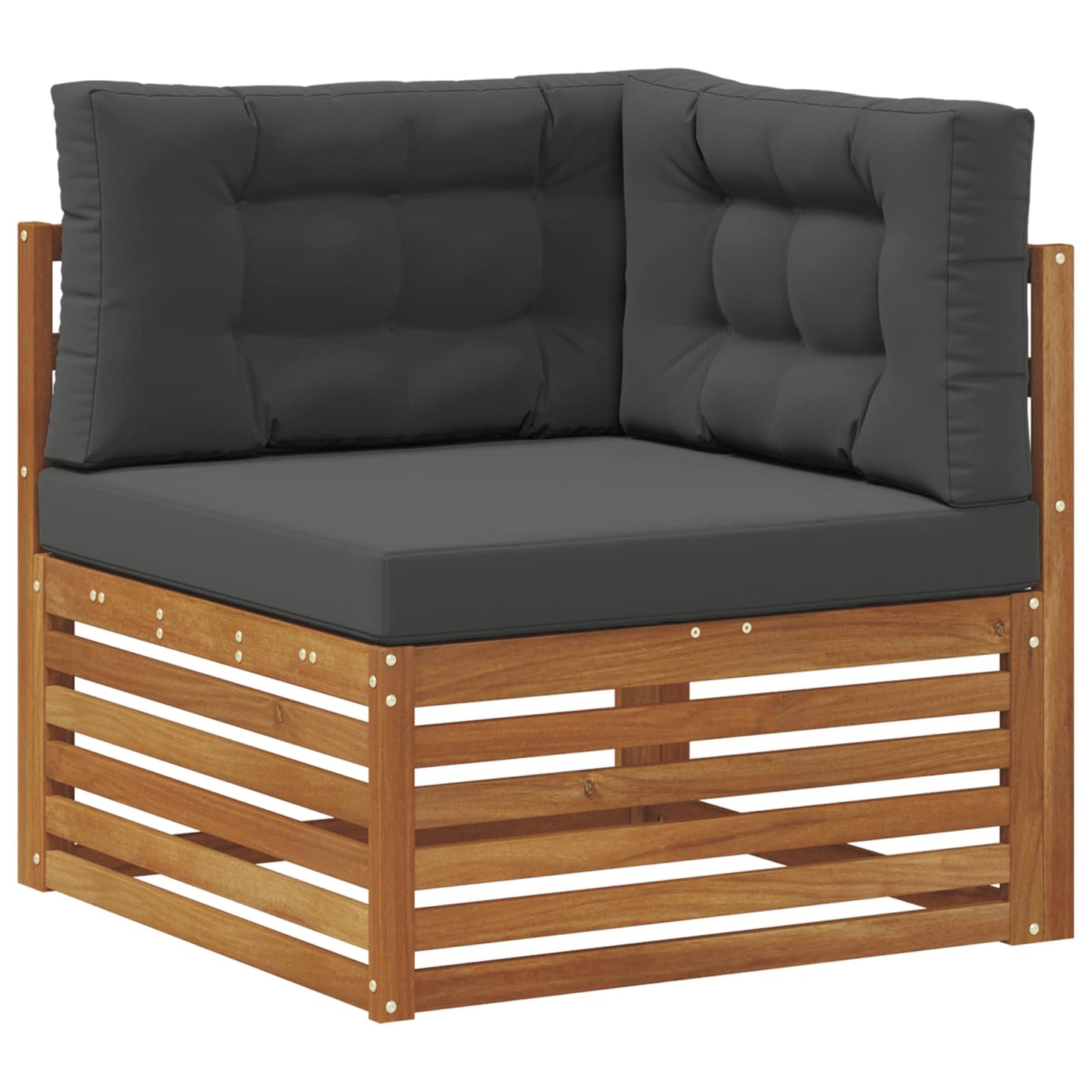 Set di divani da esterno con cuscino 9 pcs Naturale e Antracite