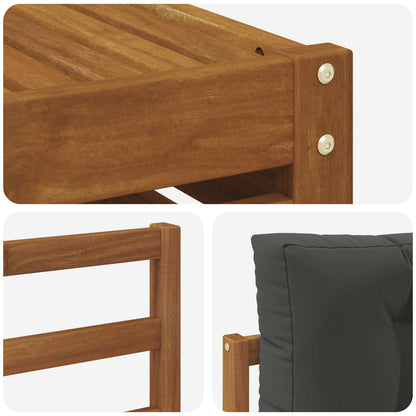 Set di divani da esterno 10 pcs Naturale e Antracite