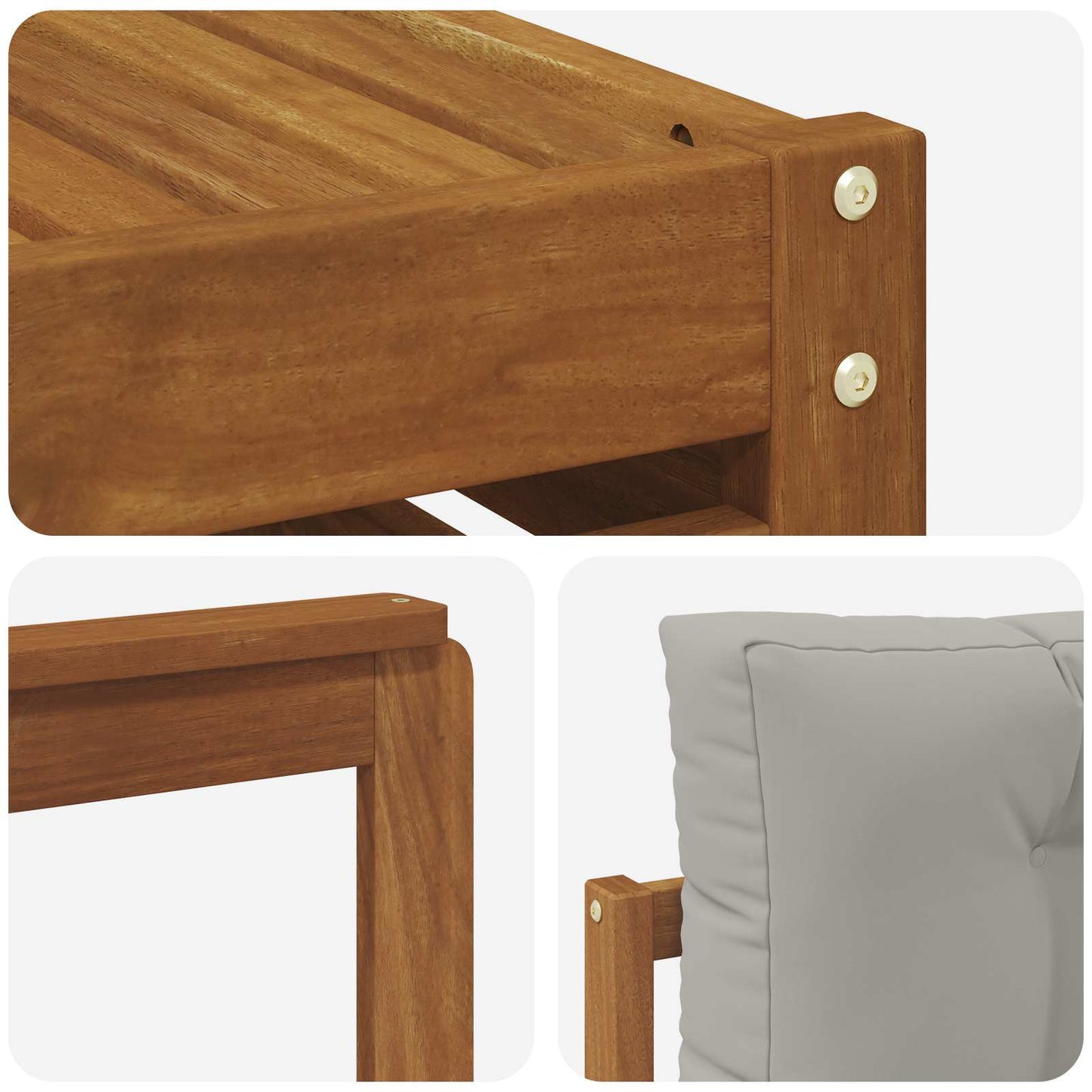 Set di divani da esterno 10 pcs Grigio Naturale e Chiaro | homemem39
